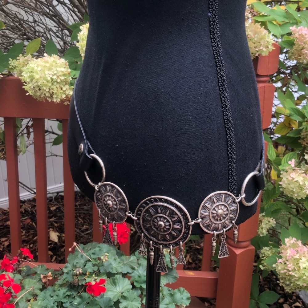 Bohemian Silver-Tone Medallion Belt